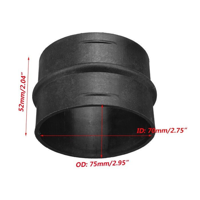 75 mm Csőcsatlakoztató Caberre Parkolófűtéshez - Fekete - BShopy