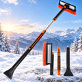 Smeták na sníh se škrabkou na led, teleskopický 79–100 cm – 3 v 1, otočná hlava, do auta