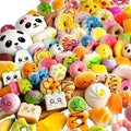 Squishy balení 30 ks plyšových antistresových figurek – na klíče nebo tašku