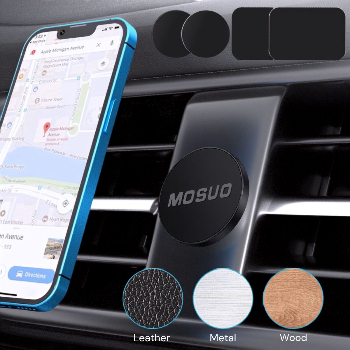 MOSUO Univerzální Magnetický Držák na Telefon – Do Auta i na Stůl
