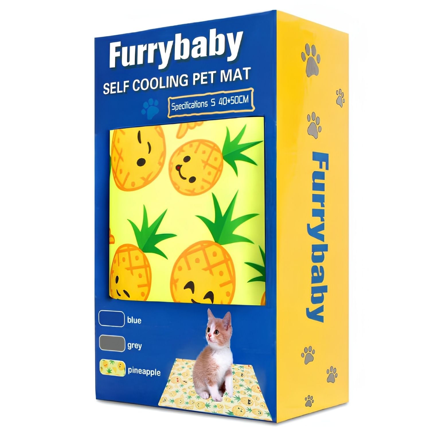 Furrybaby Chladivá matrace s ananasovým vzorem pro malá zvířata - chladicí pelíšek