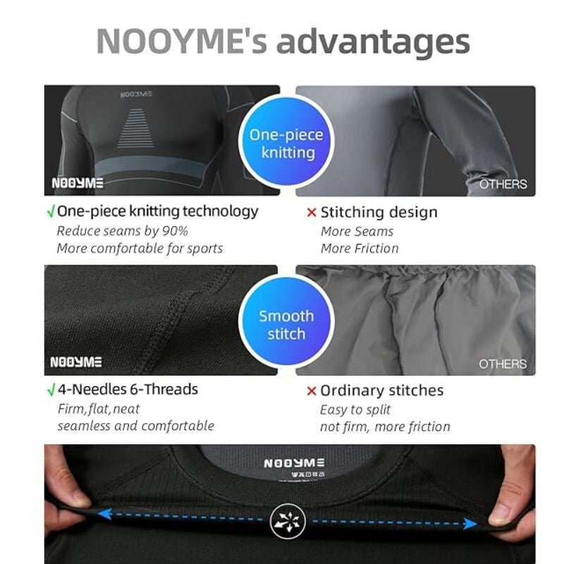 A NOOYME Gyerek Thermo Ruha, Alsó és Felső Szett - Fekete (140 - 145 cm) - BShopy