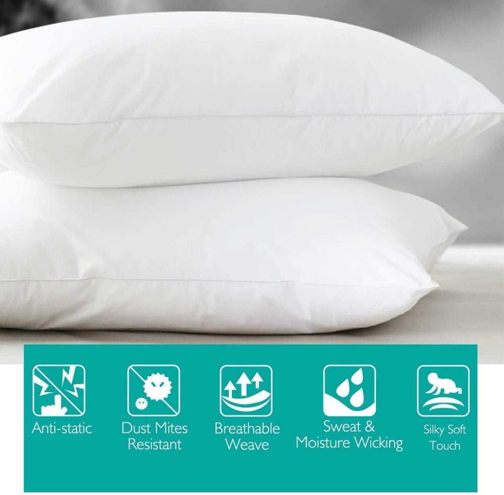 ADORIC Mikroszálas Párnahuzatok 50x75cm 2db (Fényes Fehér) - BShopy