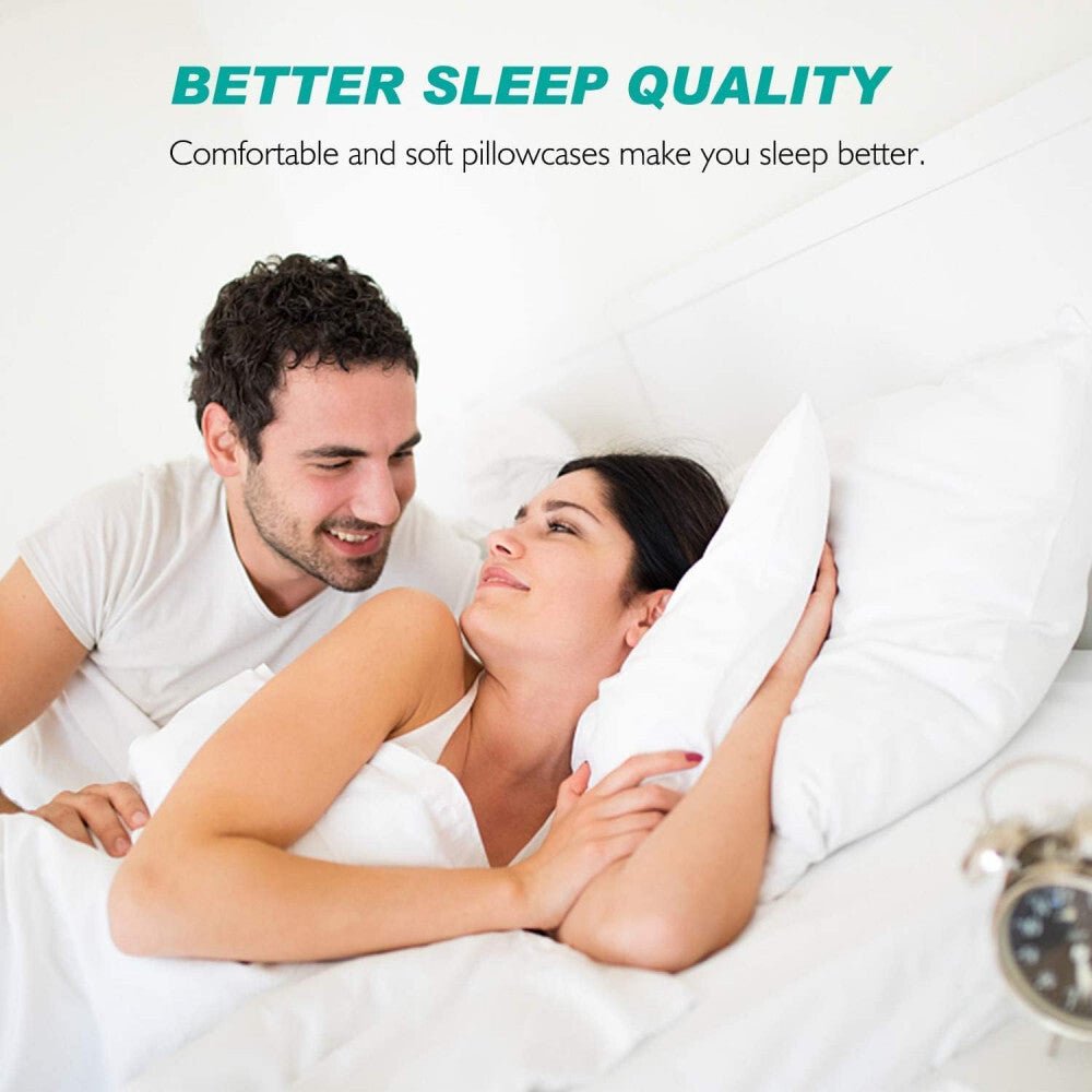 ADORIC Mikroszálas Párnahuzatok 50x75cm 2db (Fényes Fehér) - BShopy