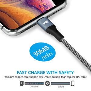 Amoner iPhone Gyorstöltő Kábel 1,8m - BShopy