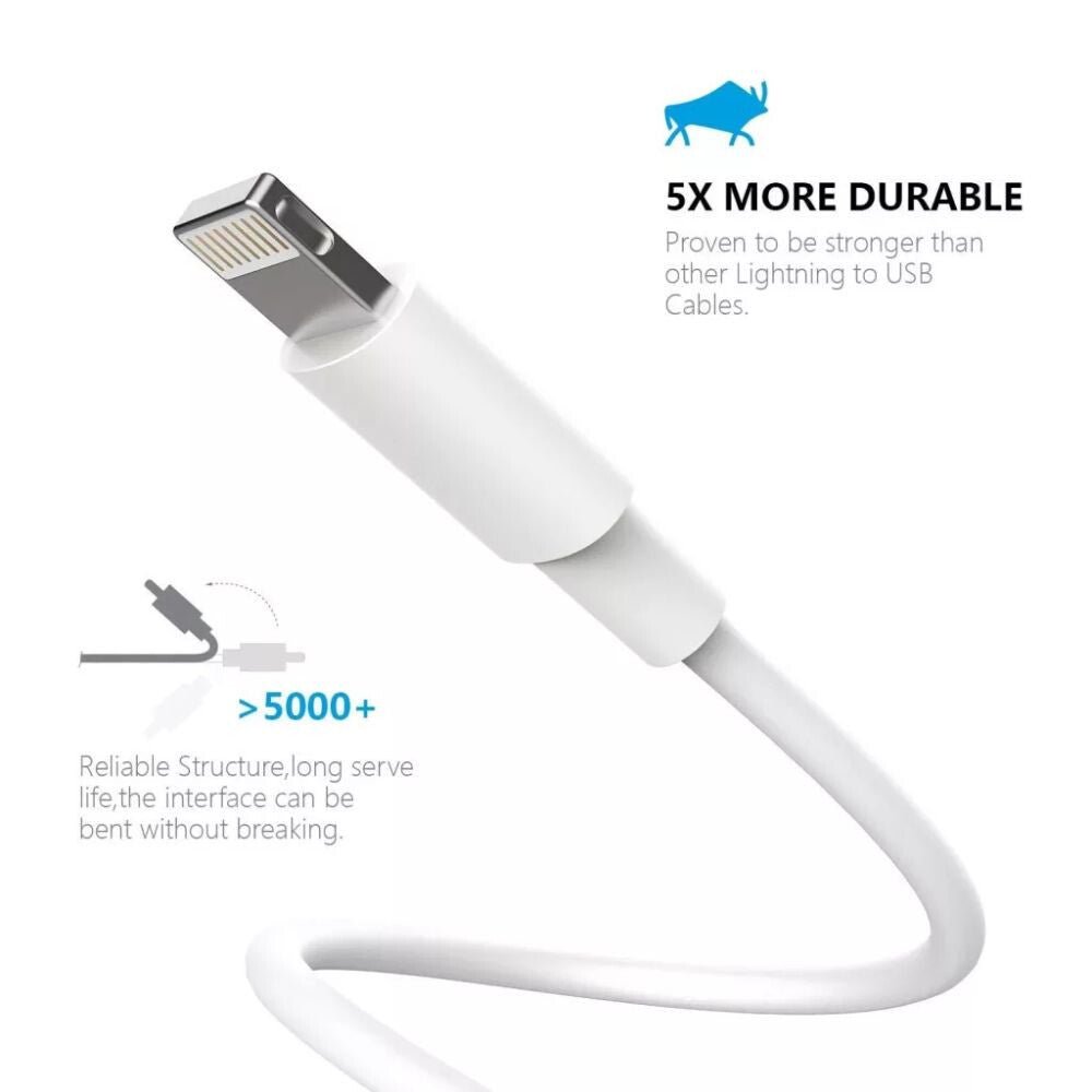 Amoner MFi Tanúsítvánnyal Rendelkező iPhone Gyorstöltő - 2 db 1 m - es USB Töltőkábel - BShopy