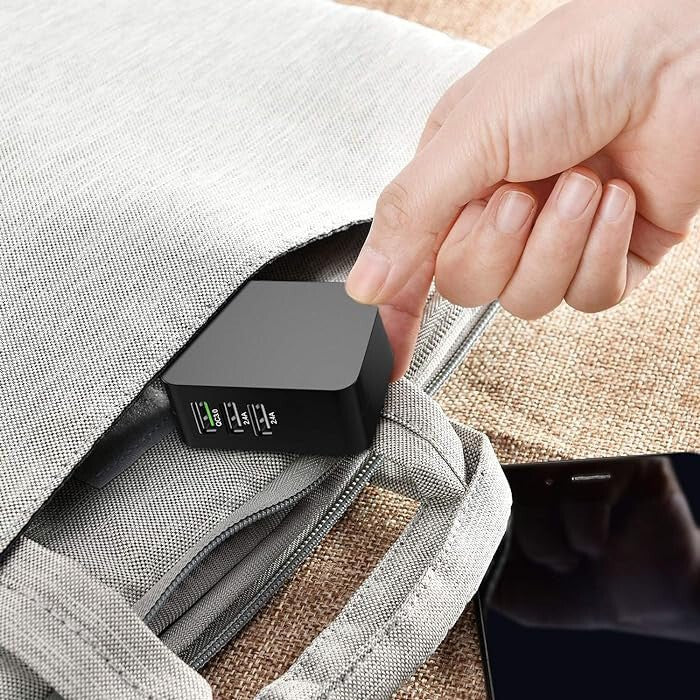 Amoner USB Gyorstöltő Hálózati Adapter – 3 USB Port, 3A - BShopy