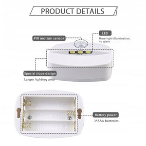 Ansal LED Mozgásérzékelős Éjszakai Lámpa - Vezeték Nélküli, Elemes Lépcsővilágítás - 2db - BShopy