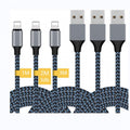 Apple MFi Tanúsítvánnyal Rendelkező iPhone Töltő - Fehér Lightning Kábel Szett (1 m, 3×2 m, 3 m) Gyorstöltéssel - BShopy