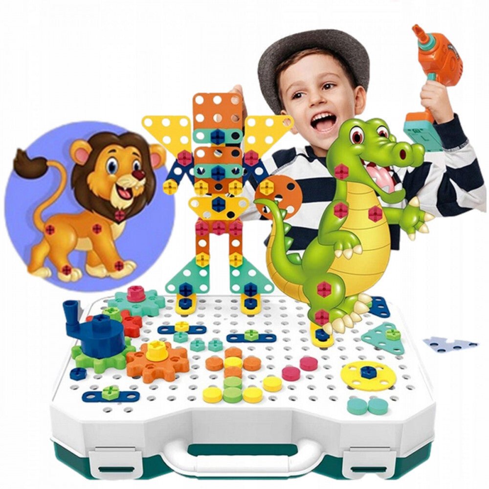 Arkmiido 3D Barkácsszett Kis Fúróval - Kreatív Építőjáték Gyerekeknek - BShopy3D barkácsszettArkmiido barkácskészletDIY barkácsszettX001AM4317_3