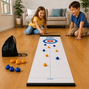 Stolní curling a shuffleboard hra – Přenosná rodinná společenská hra pro děti i dospělé