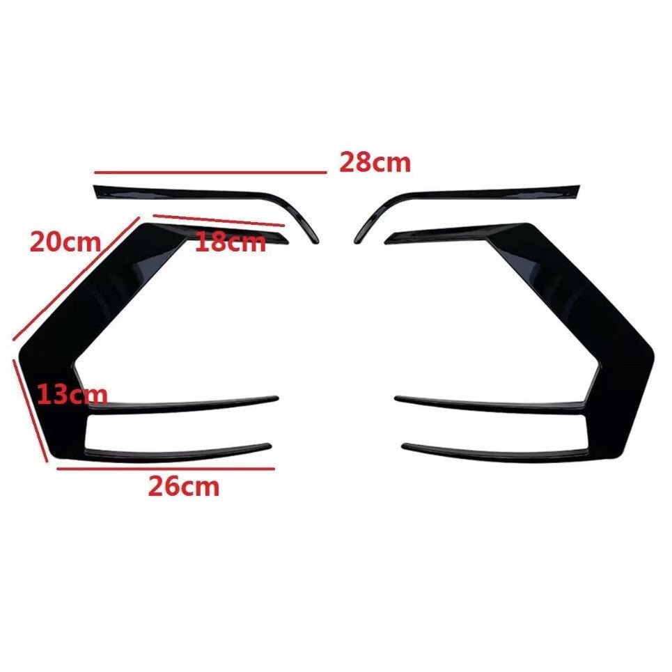 Autós Hátsó Lámpa Spoiler, Díszítő Szett (Fényes Fekete) - BShopyG5572 - SKUG08654_3