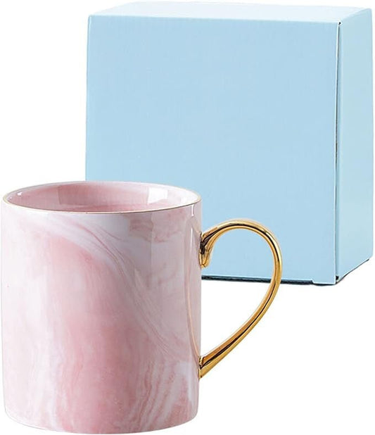 AVLUZ Kerámia Bögre (rózsaszín márvány) - BShopy