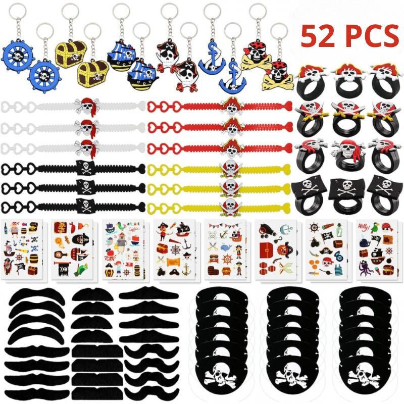 BABYCAREV 52 db - os Farsangi Kalóz Jelmez Kiegészítő Szett Gyerekeknek - BShopyX001C47ZEZ_0