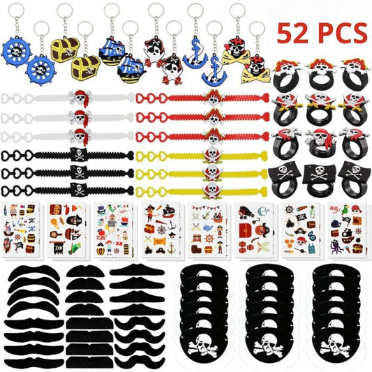 BABYCAREV 52 db - os Farsangi Kalóz Jelmez Kiegészítő Szett Gyerekeknek - BShopy