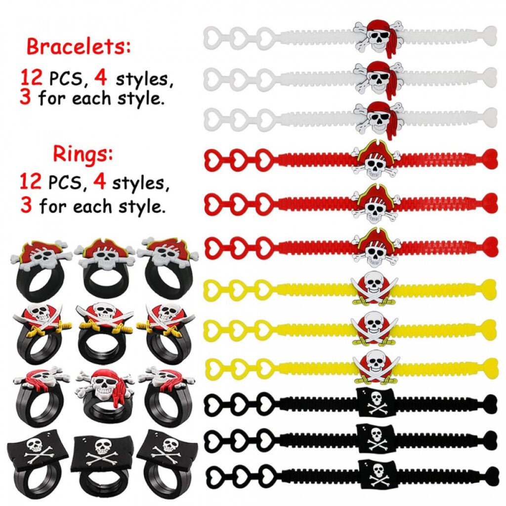 BABYCAREV 52 db - os Farsangi Kalóz Jelmez Kiegészítő Szett Gyerekeknek - BShopyX001C47ZEZ_2