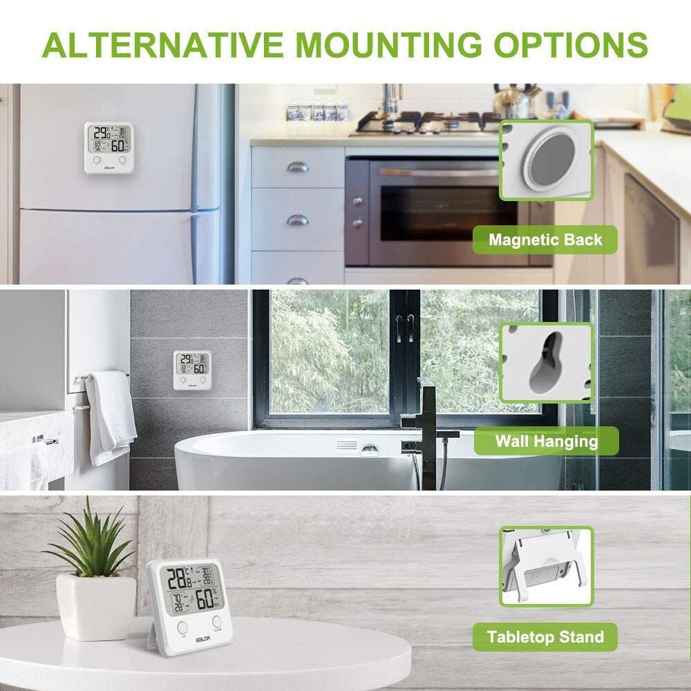 BALDR B0335TH Digitális Hő - és Páratartalom Mérő - Szobai Hőmérő Higrométer Kijelzővel - BShopyX0011Q96LT_4
