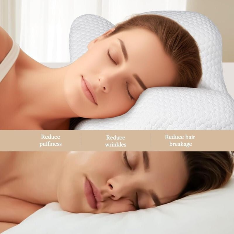 Benazcap Memory Foam Szépségpárna - Fehér, Arcbőrbarát - BShopy