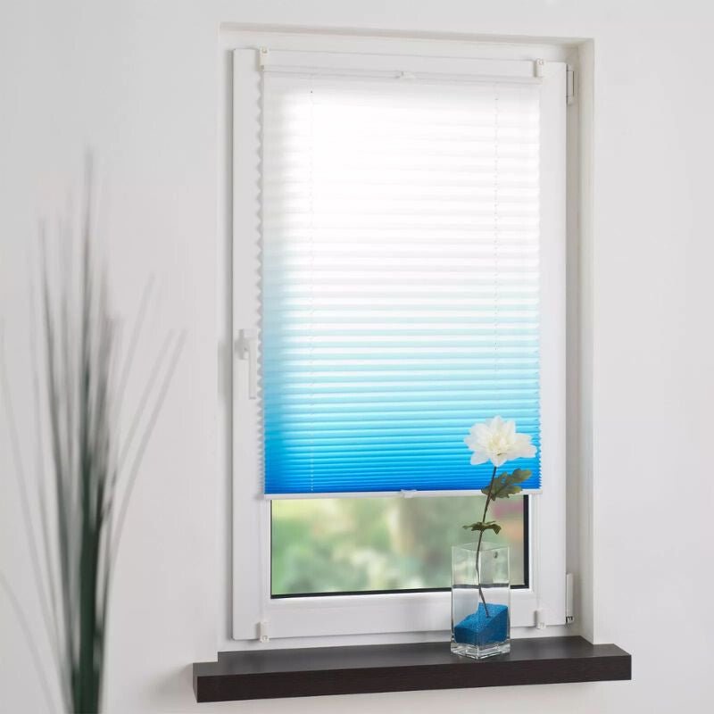 Blux Designer Sötétítő Roló 120 x 130 cm, Kék - Fehér - BShopy