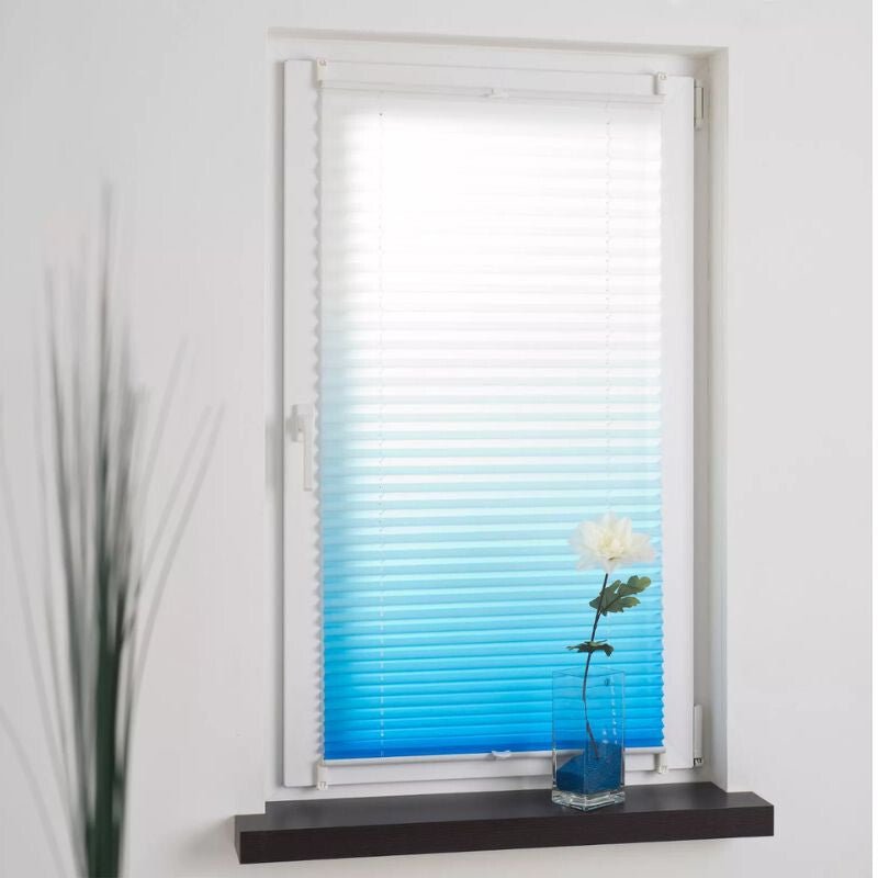 Blux Designer Sötétítő Roló 120 x 130 cm, Kék - Fehér - BShopy6952540691023_0