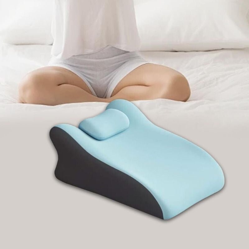 Blux Kényelmes Memóriahabos Pihenőpárna Hason Alváshoz – 42×60×23 cm - Világoskék - BShopy