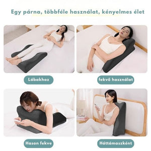 Blux multifunkční opěrný polštář z paměťové pěny – opěrka zad, na relaxaci a ležení na břiše (65×46×26 cm, tmavě šedý) - BShopy