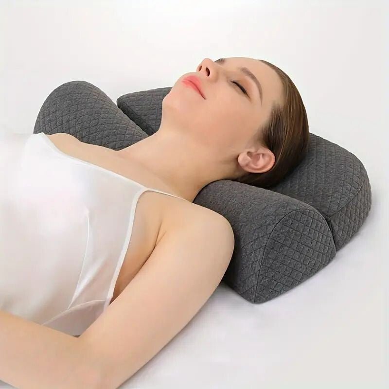 Blux Memóriahabos Ortopéd Nyakpárna – Szürke, Mosható Huzattal - BShopy