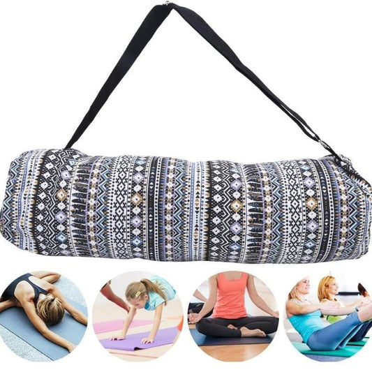 BOENCE Jógaszőnyeg Táska (Kék - Fehér Mintás) - BShopy