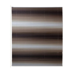 BOOM Plisse Harmonika Roló Ablakra és Ajtóra – Fehér - Barna Árnyalat, 120x130 cm - BShopy