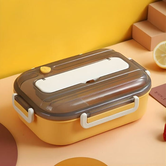 BSHOP Osztott Tárolós Ételhordó Szett 1300 ml (Sárga) - BShopy