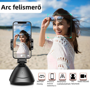 Bshy Mozgáskövető Telefontartó - 360° Automata Követés, Szelfi és Videókészítés - BShopy