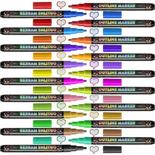 Buluri 18 db - os Körvonaljelző Készlet - Precíz Rajzoláshoz és Vázlatkészítéshez - BShopyX0019Y56TJ_0