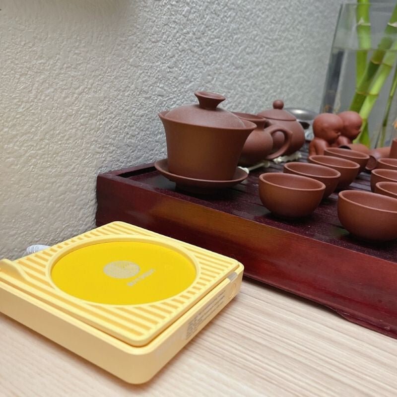 Buydeem Elektromos Bögremelegítő 2 Hőfokkal - Szilikon, Automatikus Kikapcsolás - Sárga - BShopy6950386610260_2