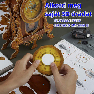 CubicFun 3D Puzzle Asztali Faragott Ingaóra - Kreatív Dekorációs Modell - BShopy