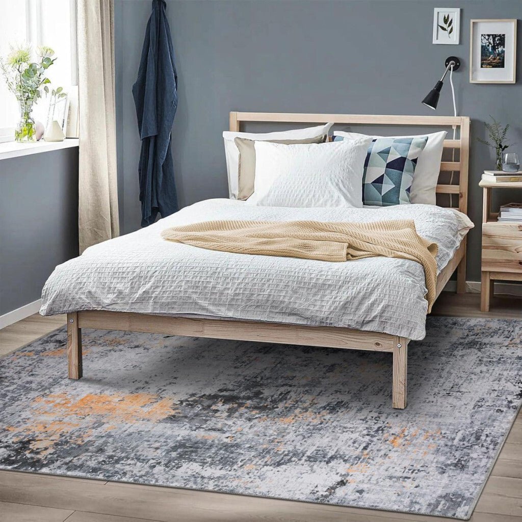 Decomall Szürke Absztrakt Stílusú Beltéri Szőnyeg 80x300cm - BShopyX001K66TLZ_3