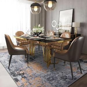 Decomall Szürke Absztrakt Stílusú Beltéri Szőnyeg 80x300cm - BShopy