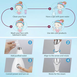Diozo Nano Meleg Gőzös Arcgőzölő 300W – Mély Arctisztítás és Hidratálás Fehér-BShopy