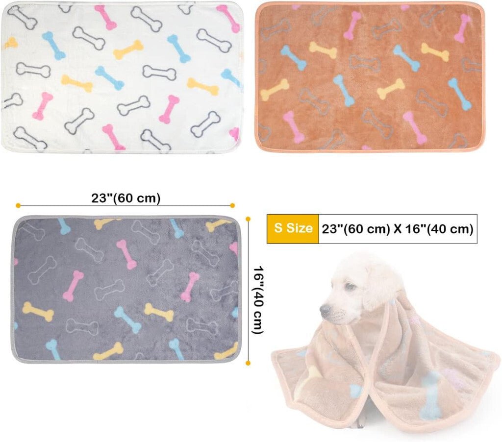 Dono Puha Pléd, Takaró Kutyáknak És Kisállatoknak 3db (Fehér,Szürke,Barna) L 105x72cm - BShopy