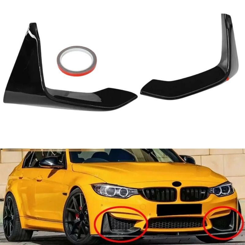 Első Lökhárító Légterelő Toldat 2db BMW Autókhoz (Fekete) - BShopy