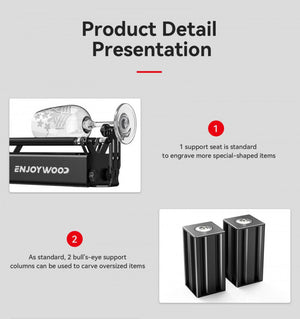 ENJOYWOOD R3 PRO Forgótengely Lézervágáshoz, Hengeres Tárgyak Gravírozására - BShopy