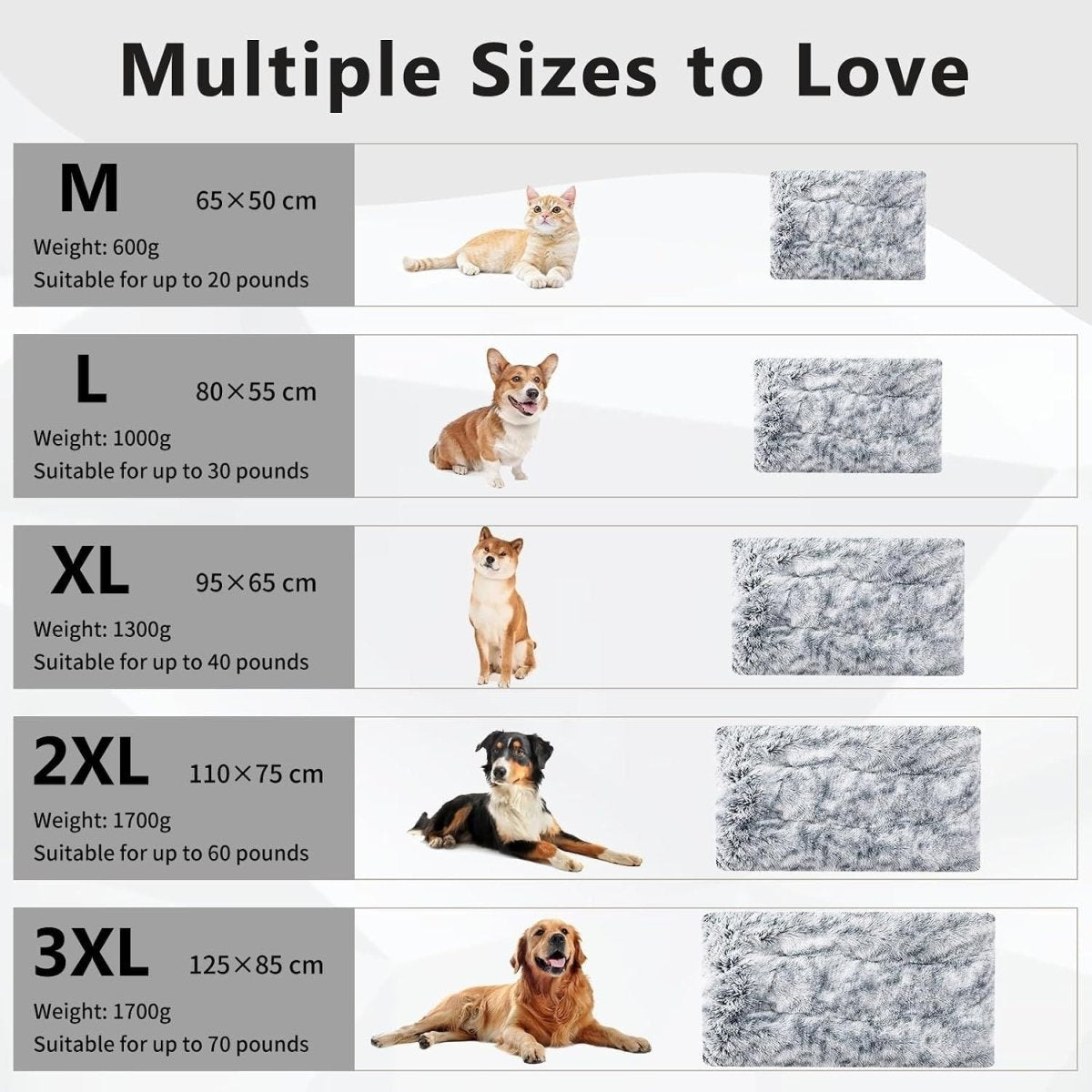 Extra Puha Kisállat Fekhely – Szürke, 60×80 cm-BShopy