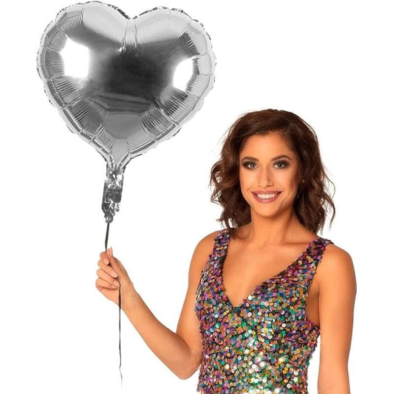 Fóliás Lufi Szív Alakú Ezüst 30db 40x45 Cm - BShopyX0011YYK7L_1