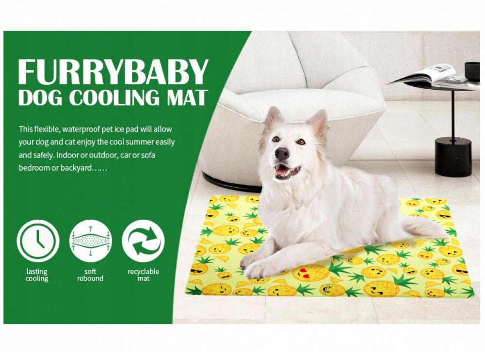 Furrybaby Ananászmintás Hűsítő Matrac Kisállatoknak - XS, Hűtőhatású Fekhely - BShopyX001RXB66J_5