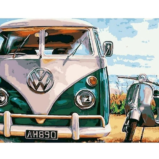 Generic Számfestő Olajfestmény - Autós Motívum, Kreatív DIY Készlet - BShopyX001DEQI5L_0