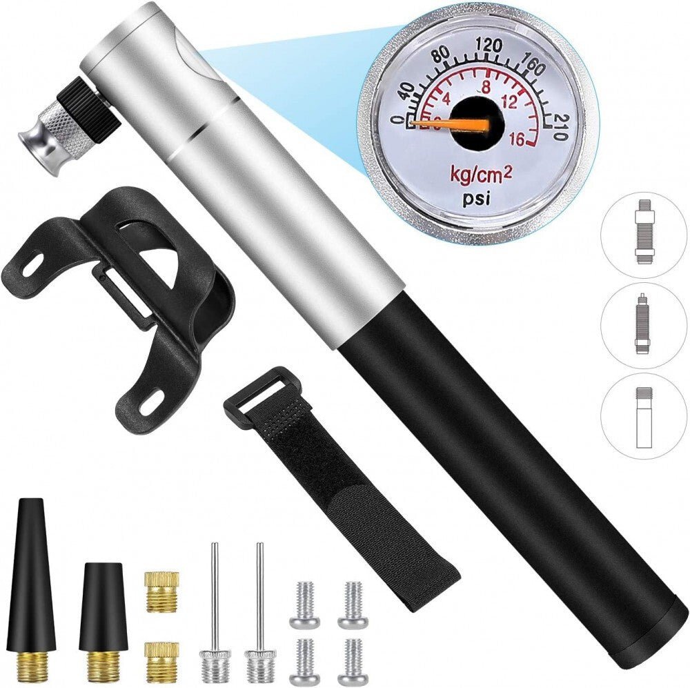 Gifort Mini Többfunkciós Kerék - és Gumi Pumpa - Hordozható, Univerzális Szelepcsatlakozóval - BShopy