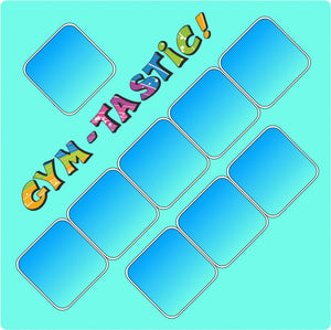 Gym Tastic Egerpad – 28x28 cm, Kék, Csúszásgátlós Aljatattal - BShopy
