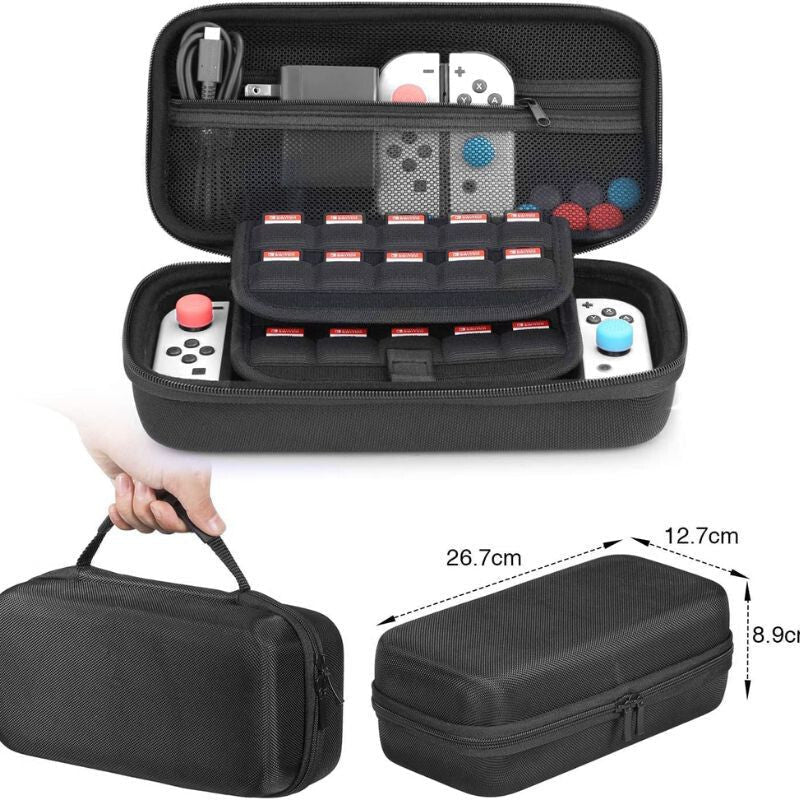 HEYSTOP Nintendo Switch Hordozható Tok - Fekete - BShopy
