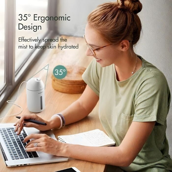 Homasy Hordozható Mini Párásító, 320 ml - es (Fehér) - BShopyX001BGRVQB_7