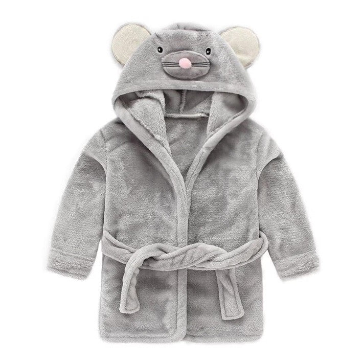 IEUUMLER Gyerek Köntös - Kisegér Mintás, Kapucnis (120 - as Méret) - BShopy