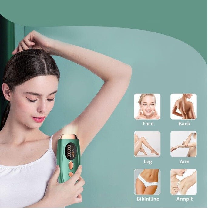 IPL Otthoni Szőrtelenítő Eszköz Smaragdzöld és Bronz Színben - Hatékony és Kényelmes - BShopy